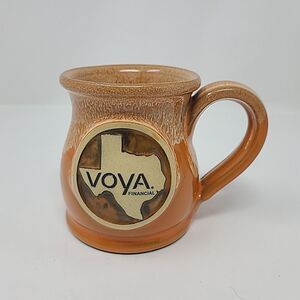 Voya Financial Promotional Advertisement Coffee Mug Deneen Pottery Orange Texas